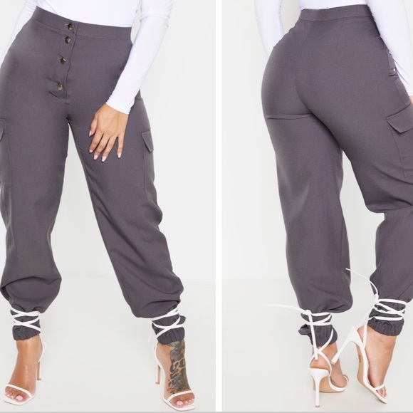 🍓 Pretty Little Thing Dark Gray Pocket Detail Cargo Pants
Size 8 EUC - Picture 3 of 5